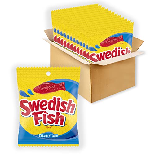 SWEDISH FISH Soft & Chewy Candy, 12 - 3.6 oz Bags - original