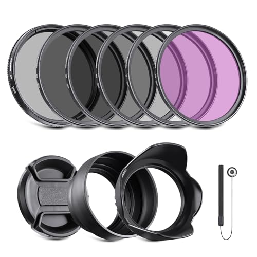 Neewer Brand 58mm UV CPL FLD Filter Kit & ND Set for Canon Rebel, EOS Cameras - 58mm