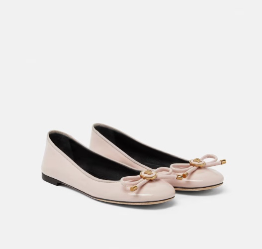 Versace: Opera Bow Patent Ballerinas