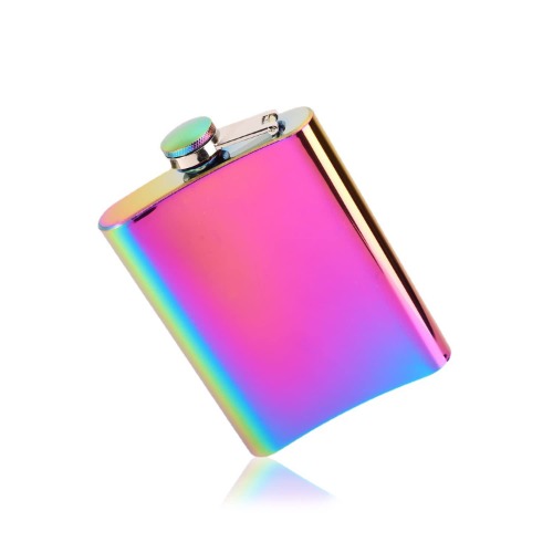 Portable Hip Flask, 8oz Colored Leak Proof Stainless Steel Flasks for Alcohol - Great Gift Idea Flask - 