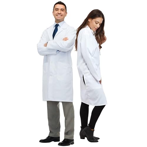 Dress Up America Lab Coat - Doctors White Lab Coat Costume for Adults - 3/4 Length Lightweight Lab Coats for Women and Men - Small