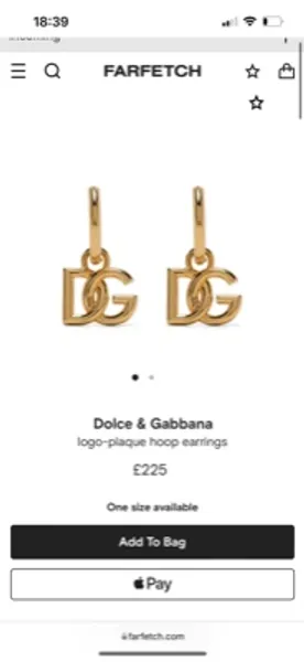 Dolce & Gabanna logo-plaque hoop earrings