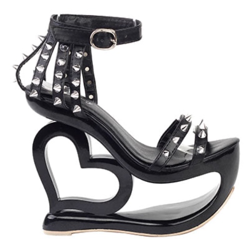 Hollow Heart Platforms - Black / 6