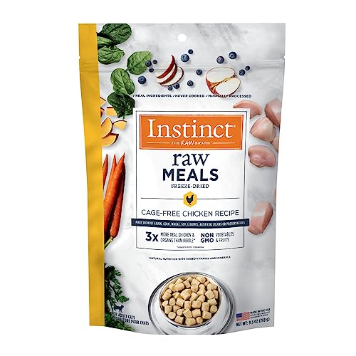 Instinct Freeze Dried Raw Meals Grain Free Recipe Cat Food 9.5 Ounce (Pack of 1) - Chicken - 9.5 Ounce (Pack of 1)