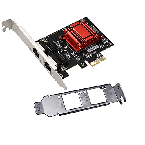 Dual-Port PCIe Gigabit Netzwerkkarte PCI Express Gigabit Ethernet Adapter mit Intel 82575/6 Ports PCI Express NIC Unterstützung PXE für Windows/Windows Server/Linux/Freebsd/DOS mit Low Profile