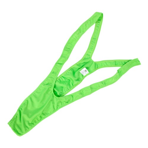 Borat Suspender Mankini Thong | Lime Green
