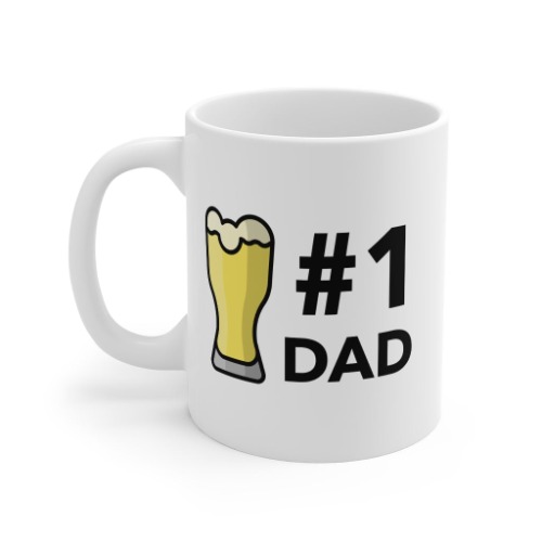 #1 Dad Beer Coffee Mug - 11oz