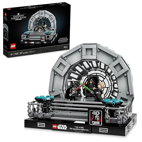 LEGO Star Wars Emperor’s Throne Room Diorama 75352 Building Set for Adults, Classic Star Wars Collectible for Display with Darth Vader Minifigure, Fun Birthday Gift for Men and Women - Grey