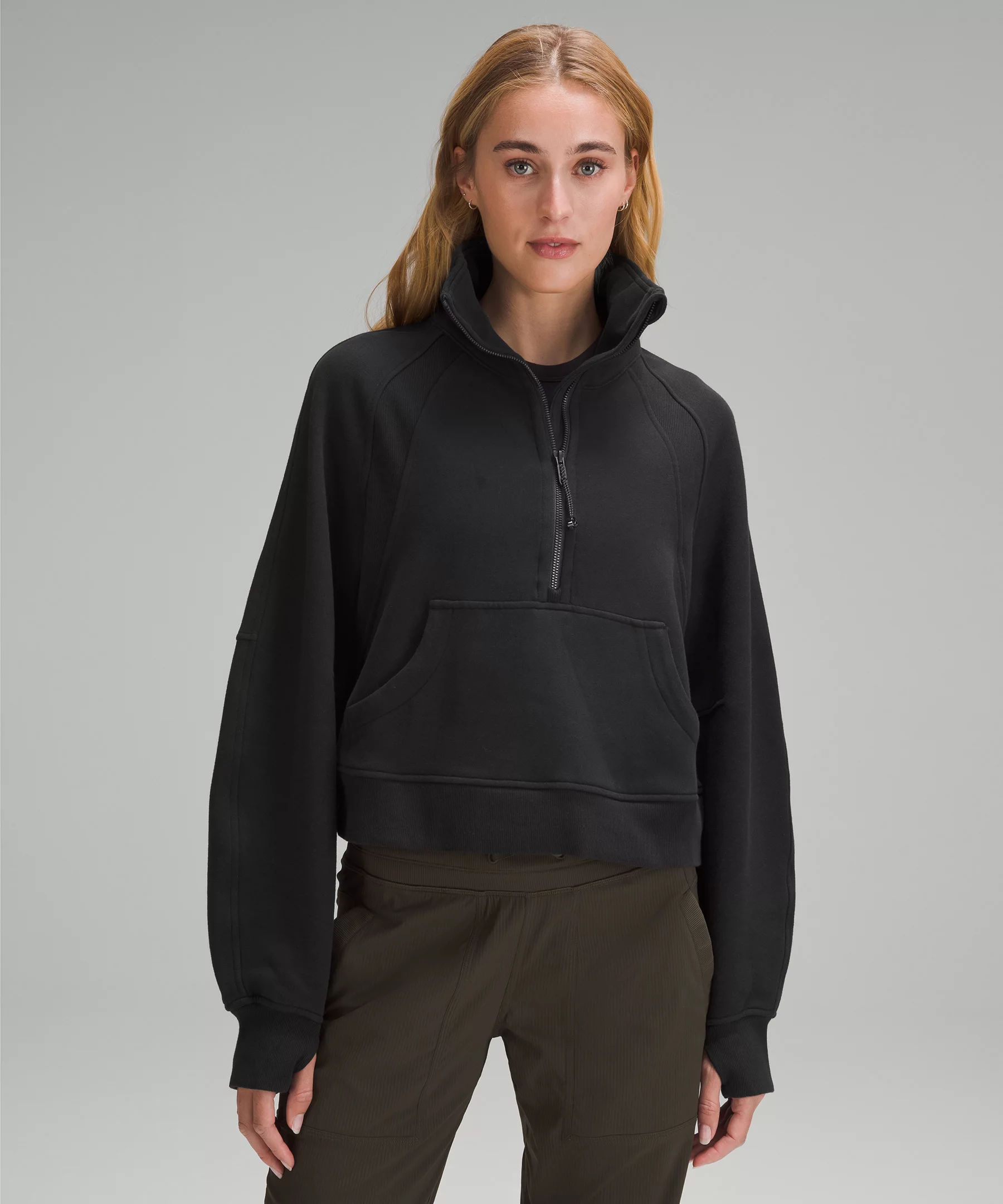 Scuba Oversized Funnel-Neck Half Zip