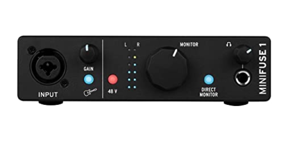 Arturia MiniFuse 1 - Compact USB Audio Interface with Creative Software for Recording, Production, Podcasting, Guitar - Black - MiniFuse 1 - Black