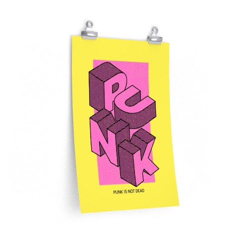 Punk is Not Dead Retro Poster - 12″ × 18″ / CG matt