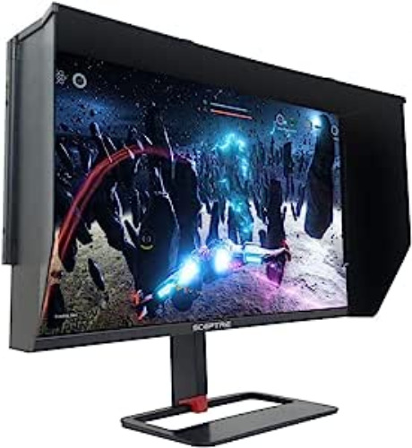 Sceptre IPS 32 inch QHD LED Monitor HDR400 2560x1440 HDMI DisplayPort up to 144Hz 1ms Height Adjustable Gaming Blinders Included, Build-in Speakers Gunmetal Black 2021 (E325B-QPN168+)