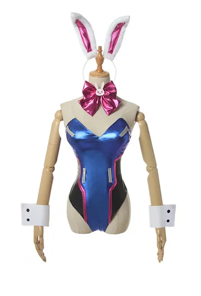 Overwatch D.Va Hana Song Bunny Girl Cosplay Costume Jumpsuit Bodysuit