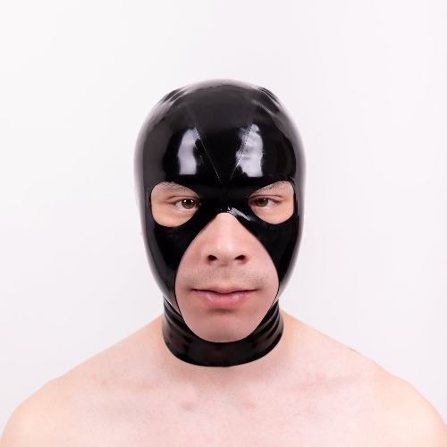 Rubber Cocksucker Hood, Open Face, Pull-On, Open Eyes | M