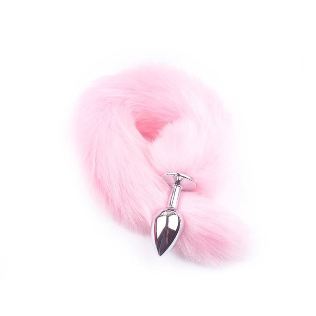 Furry Fox Tail (15 Color Choices!) - Light Pink