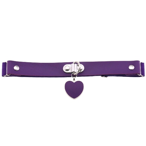 Gothic Heart Thigh Ring Garter - Purple / Heart