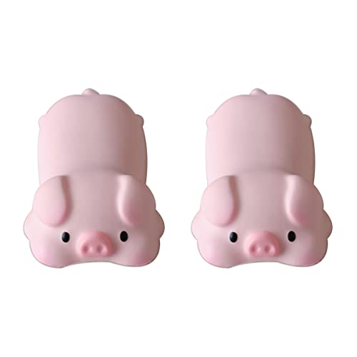 Cityhermit Cute Wrist Rest Support for Mouse Computer Arm Rest for Desk Ergonomic Kawaii Office Supplies Slow Rising PU Mouse Pad (Pink Pig-2pcs) - 2a