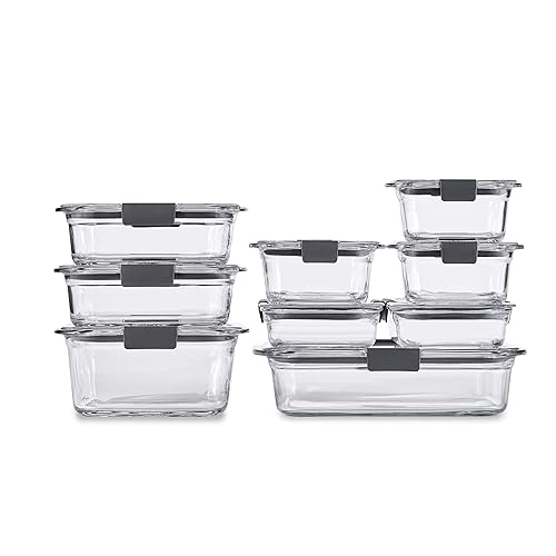 Rubbermaid Brilliance Glass Storage Set of 9 containers