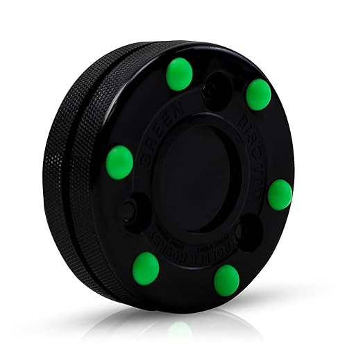 Green Biscuit Roller Hockey Puck