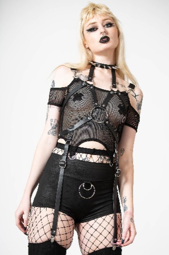 Heavy Metal Body Harness | XS-M / Black / 100% PU