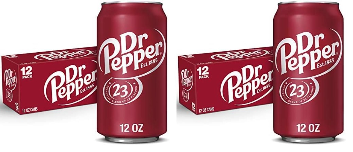 Dr Pepper Soda, 12 Pack (Pack of 2) 