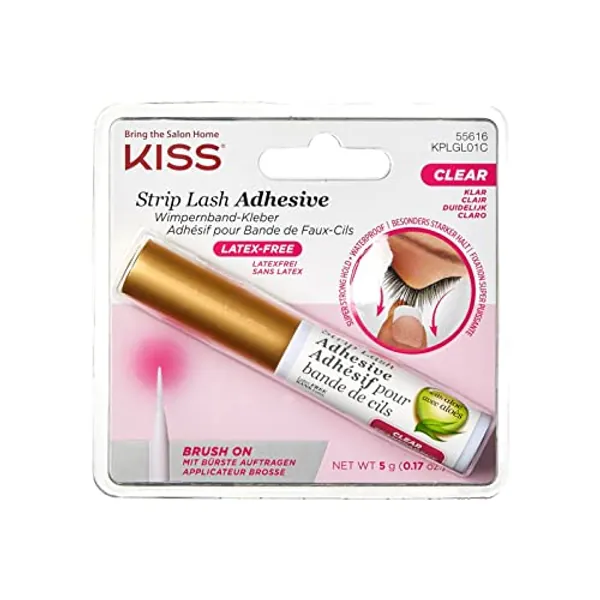 KISS Strip Eyelash Adhesive, Clear 0.176 Oz KPLGL01 (6)