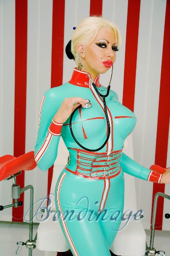 Medical Latex Catsuit Bondinage