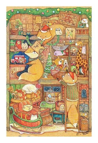 Christmas fox workshop puzzle