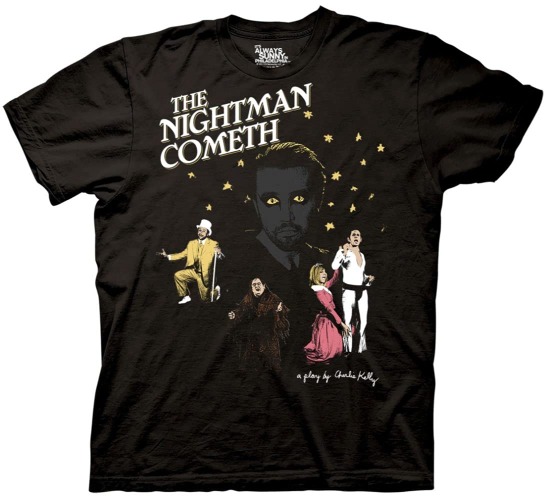 Ripple Junction It's Always Sunny in Philadelphia The Nightman Cometh Adult TV T-Shirt Officially Licensed - Small Black