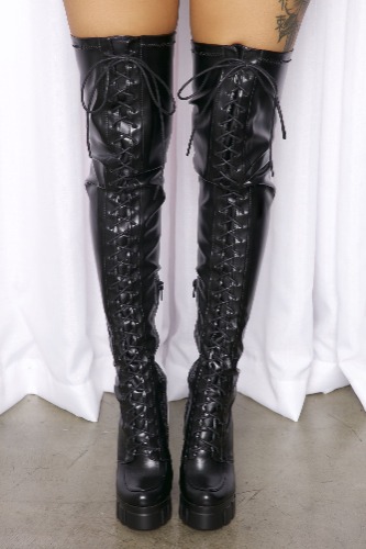 Only The Best Over The Knee Boots - Black | 10