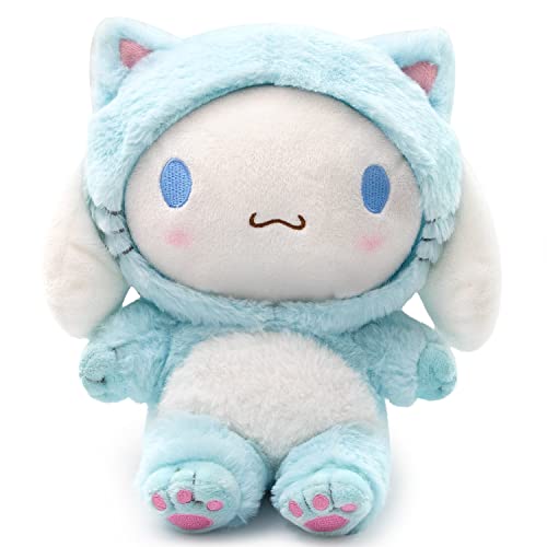 Cinnamoroll Plush Doll 8", Super Lovely Kitty My Melo Anime Plush Figure Toy, Perfect Cartoon Theme Party Favor for Girls Boys Children Fans Birthday Easter Gift, Blue - Cinnamoroll