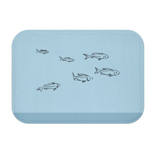Oceanic Fish Bath Mat - 24" Ã— 17"