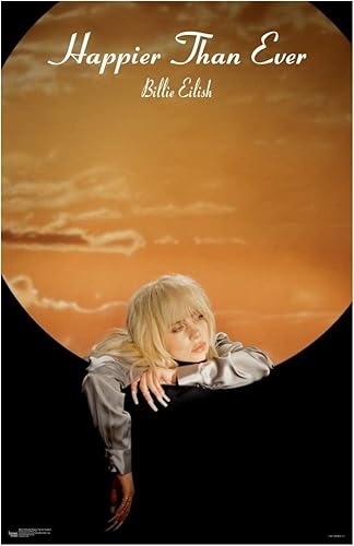 Scorpio Posters Billie Eilish - Happier Than Ever - Goldwing Mini Poster - Officially Licensed - 11" x 17" - 11 x 17 Paper