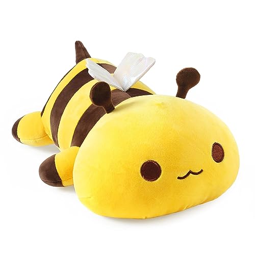 Onsoyours Cute Bee Plushies, Soft Stuffed Animal Honey Bee Plush Toy Pillow for Kids (Yellow, 19") - Yellow - 19''