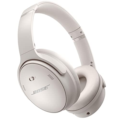 Bose QuietComfort 45 Wireless Bluetooth Noise Cancelling Headphones, Over-Ear Headphones with Microphone, Personalized Noise Cancellation and Sound, White Smoke - White Smoke - Headphones