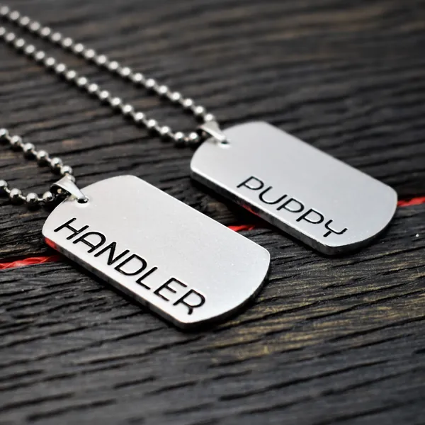 Puppy and Handler Couples Necklace