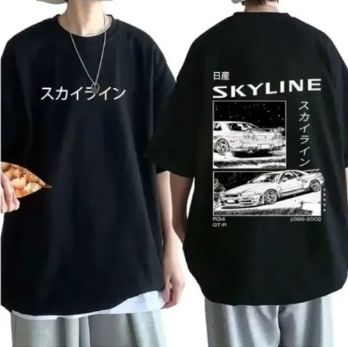 anime T-shirt cotton blouse Skyline