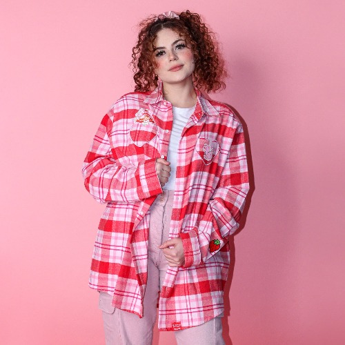 Strawberry Shortcake Scented Flannel | L / Pink/Red