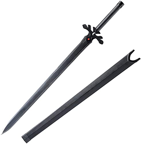 Sword Valley Cosplay Anime SAO Swords, Handmade Katana Samurai Sword Carbon Steel Blade, Hand Forged Multi-Style Exquisite Version - Sword of Night Sky