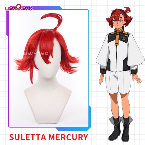【Pre-sale】Uwowo Anime Mobile Suit Gundam the Witch from Mercury Wig Suletta Mercury Cosplay Wig
