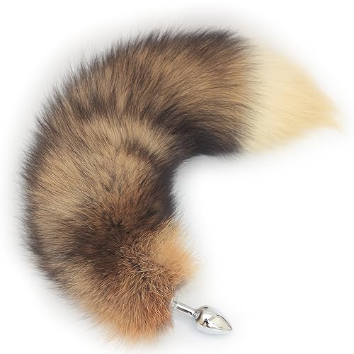Fosrion Versatile Tail Stainless Steel Fox Tail: Sensual Anal Plug & Stylish Keychain (Small Plug, Red) - Small (Pack of 1) - Red