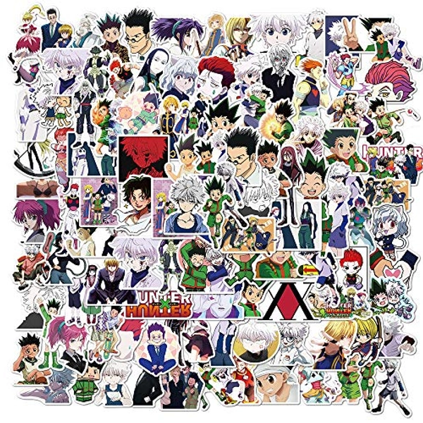 Hunter X Aufkleber 100PCS Japanische Cartoon Anime Aufkleber Wasserdichte Vinyl Aufkleber für Kinder Jugendliche Erwachsene Wasserflasche Laptop Koffer Gepäck Skateboard