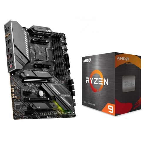 Micro Center AMD Ryzen 9 5950X 16-Core 32-Thread AM4 Unlocked Desktop Processor with MSI MAG X570S Tomahawk MAX WiFi Motherboard (DDR4, PCIe 4.0, SATA 6Gb/s, M.2, USB 3.2 Gen 2, AC Wi-Fi 6, HDMI) - AMD Ryzen 9 5950X +MSI MAG X570S TOMAHAWK MAX WIFI Motherboard