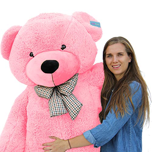 Joyfay Giant Pink Teddy Bear- Big, 6 ft Plus (78 inch) Teddy Bear. Huge Pink Stuffed Animal. Looks just Like The Picture. - Pink