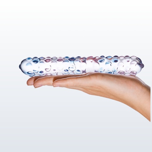 Gläs Purple Rose Nubby 7" Glass Dildo
