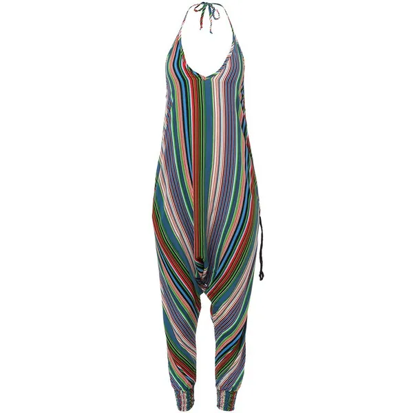 Stripe Harem Jumpsuits by Buddha Pants® - Blue Stripes / S