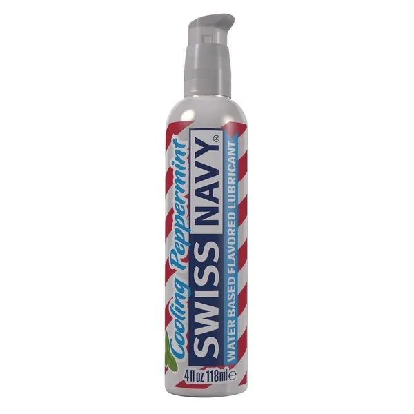 Swiss Navy Cooling Peppermint Flavored Lubricant - 4oz Bottle