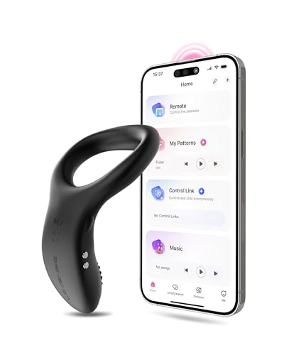 LOVENSE Diamo Vibrating Penis Ring, Cock Ring for Men, Prostate Massager, Long Distance Bluetooth Remote Reach with Music Sync, Partner & App Control, Male Sex Toys