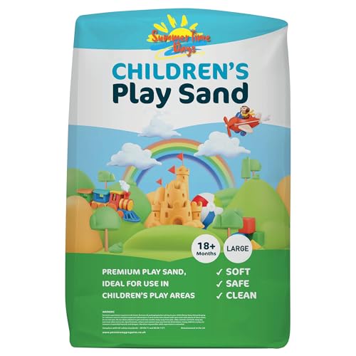 Laeto Summertime Days Extra Large Bag of Play Sand for Kids | Soft Play Childrens Non Toxic Play Sand, Sand Bags for Sand Pit and Other Play Areas - Plain - Extra Large