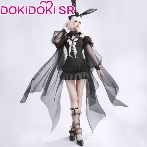 【No More Restock After Sold Out】DokiDoki-SR Black /White Rabbit Bunny Girl Costume/Shoes/Wig Women | Black / M
